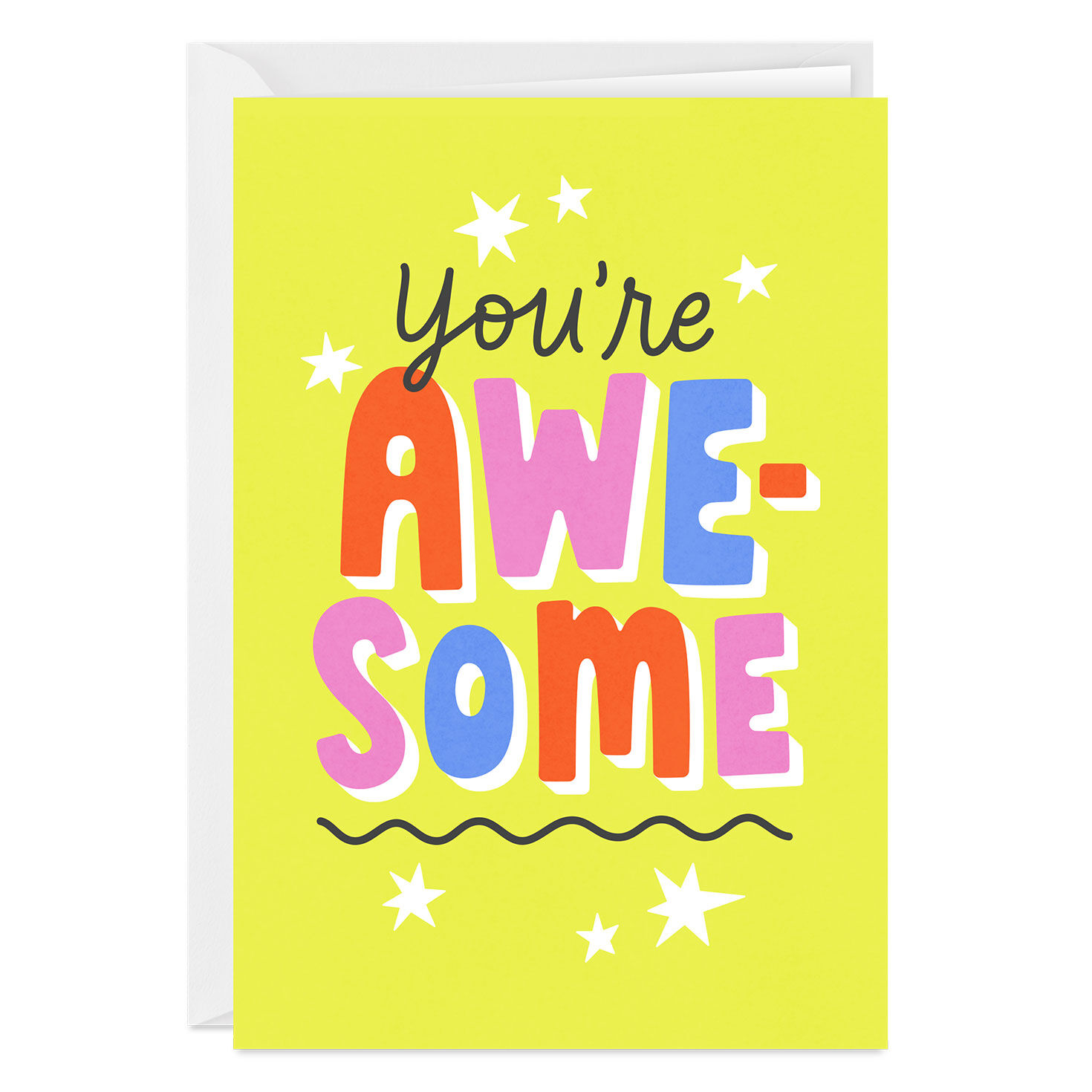 Bold and Bright You're Awesome Blank Custom Card