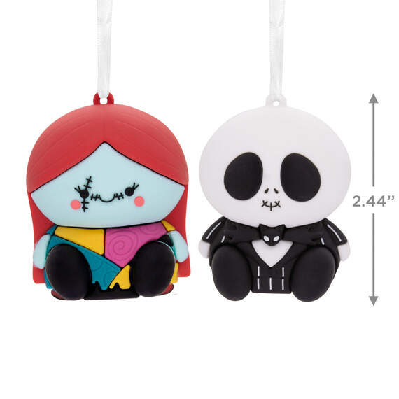 Better Together Disney Tim Burton's The Nightmare Before Christmas Jack and Sally Magnetic Hallmark Ornaments, Set of 2, , large image number 3