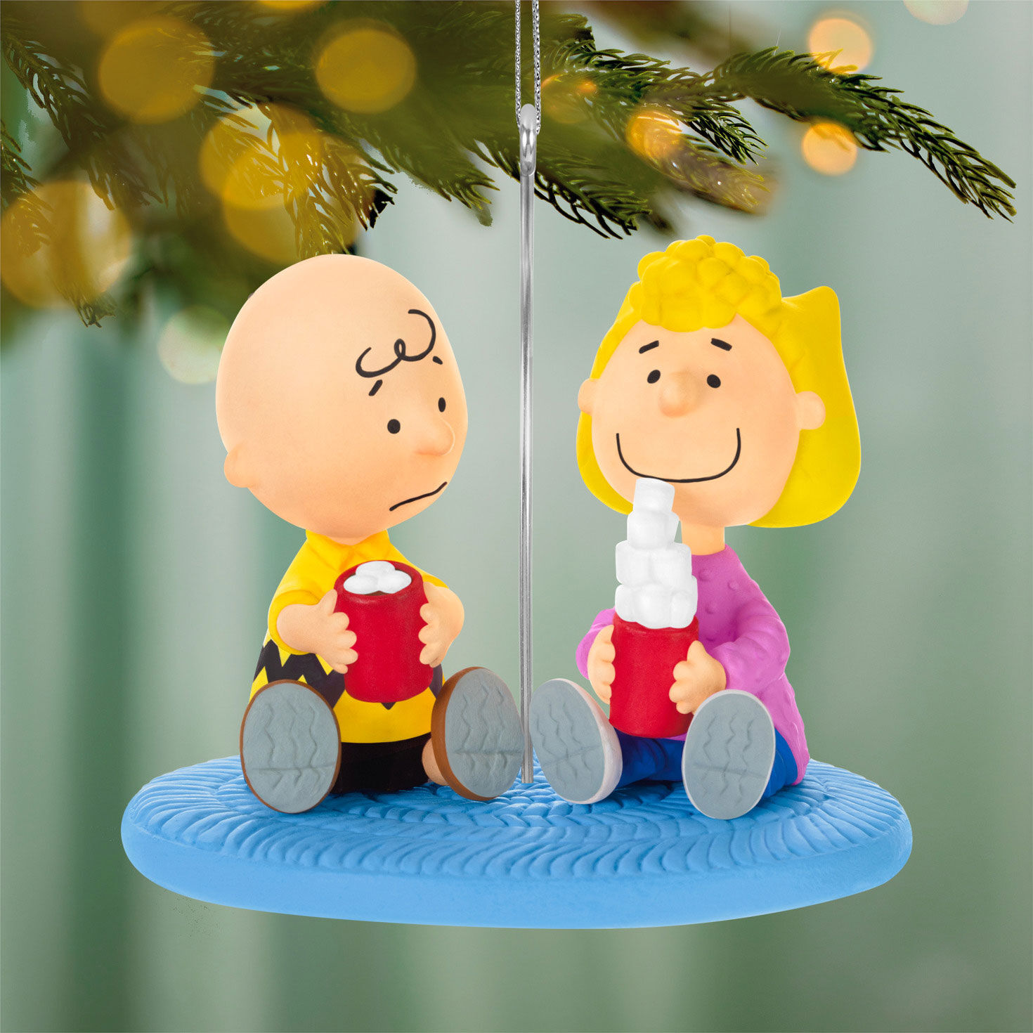 Charlie Brown Sally Hot Cocoa Keepsake Ornament  image number 2