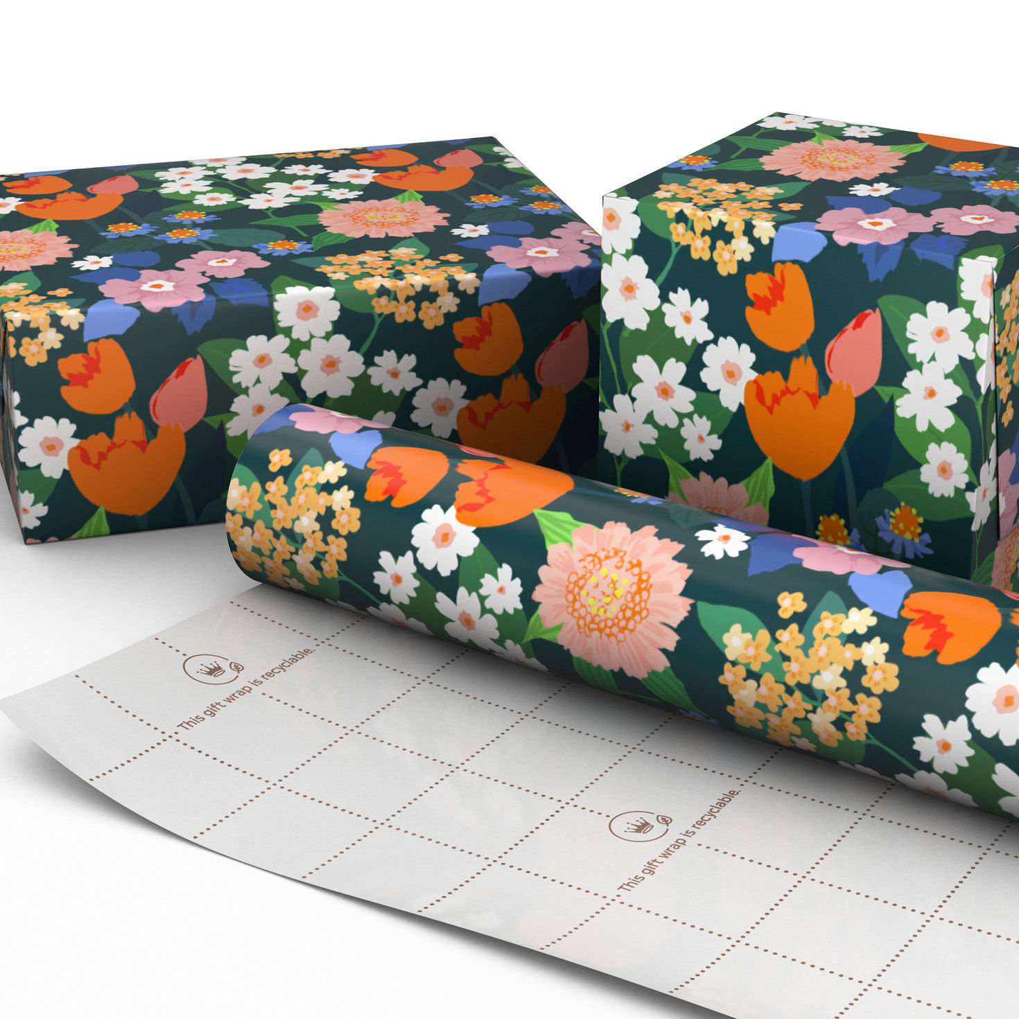 Vibrant Flowers Wrapping Paper Mini Roll, 38.8 sq. ft. for only USD 12.99 | Hallmark