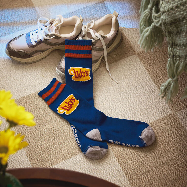 Gilmore Girls Luke's Diner Blue Unisex Crew Socks