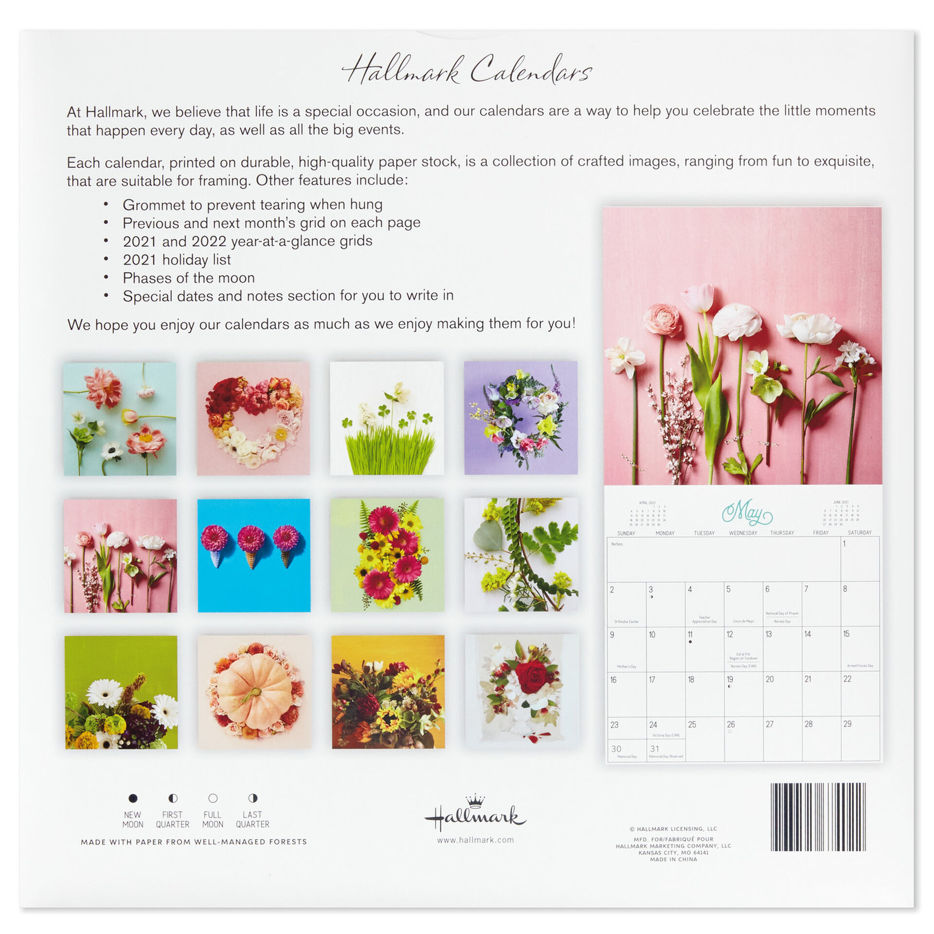 hallmark calendar 2021 Flowers 2021 Wall Calendar 12 Month Calendars Planners Hallmark hallmark calendar 2021