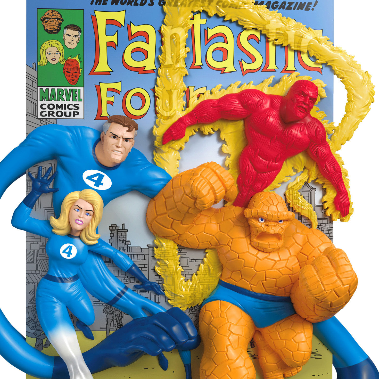 Marvel Fantastic Four Comic Book Keepsake Ornament closeup view image number 5