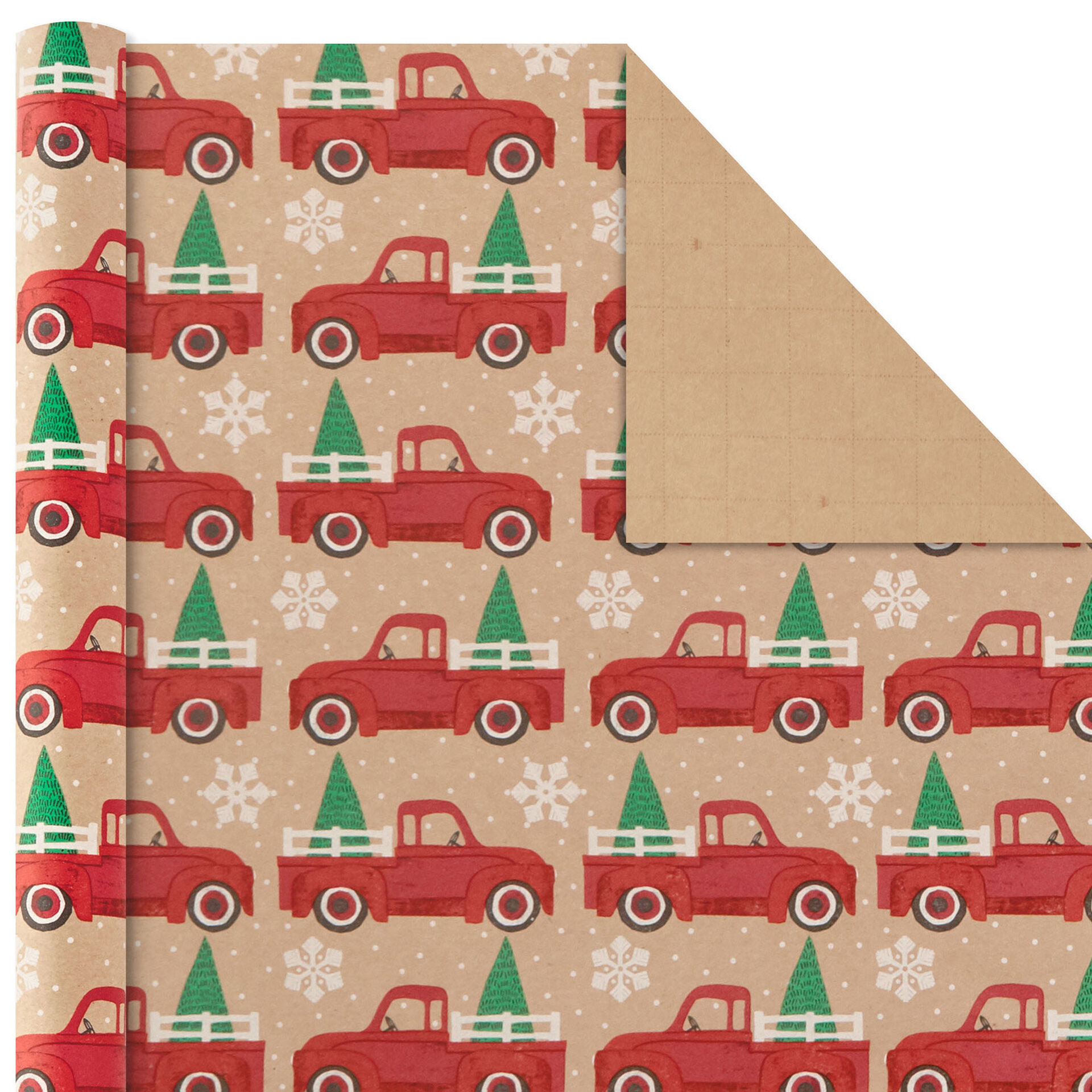 Classic Christmas 4-Pack Kraft Wrapping Paper Assortment, 88 sq. ft