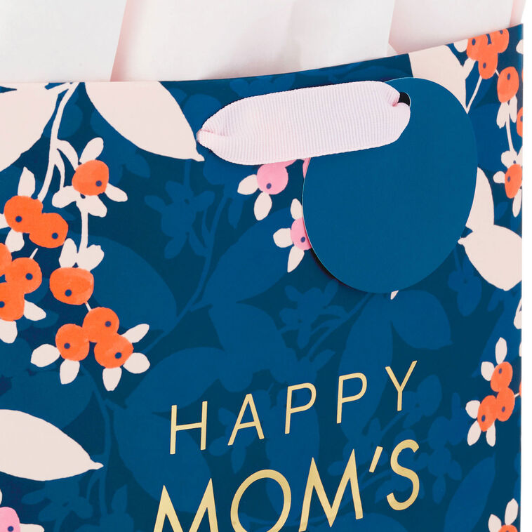100-Pack Mother's Day Gift Bags With Tissue Paper - Floral Paper Bags With Handles, Bulk Gift Wrapping Supplies For Mom
