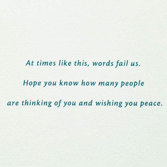 Wishing You Peace Sympathy Card for Loss of Son, , large image number 2