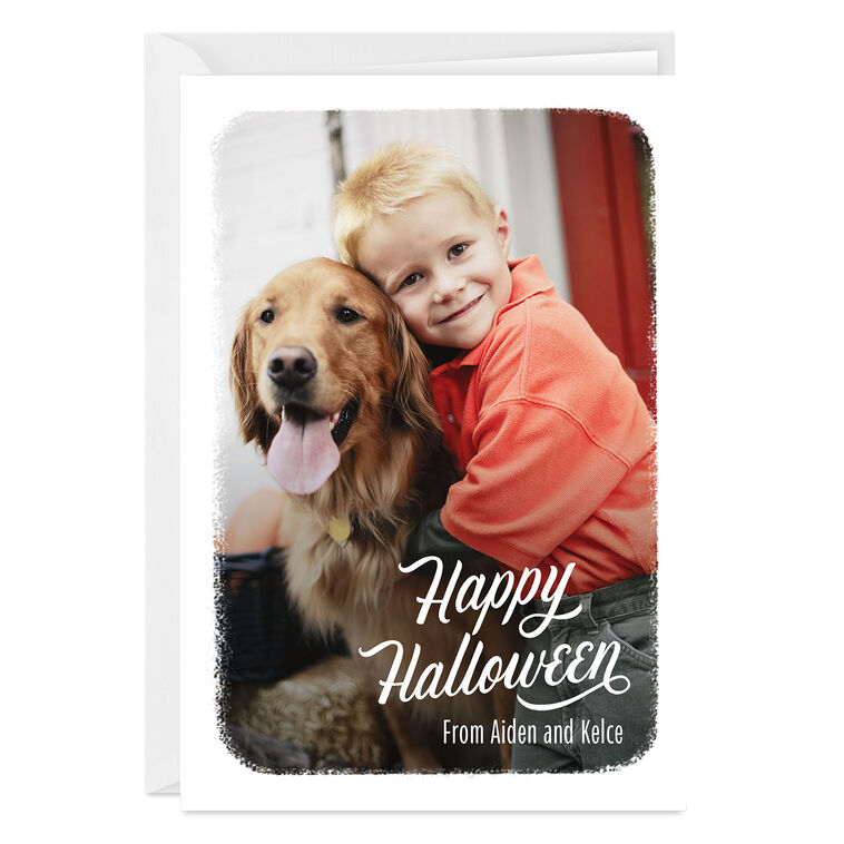 White Frame Custom Halloween Card