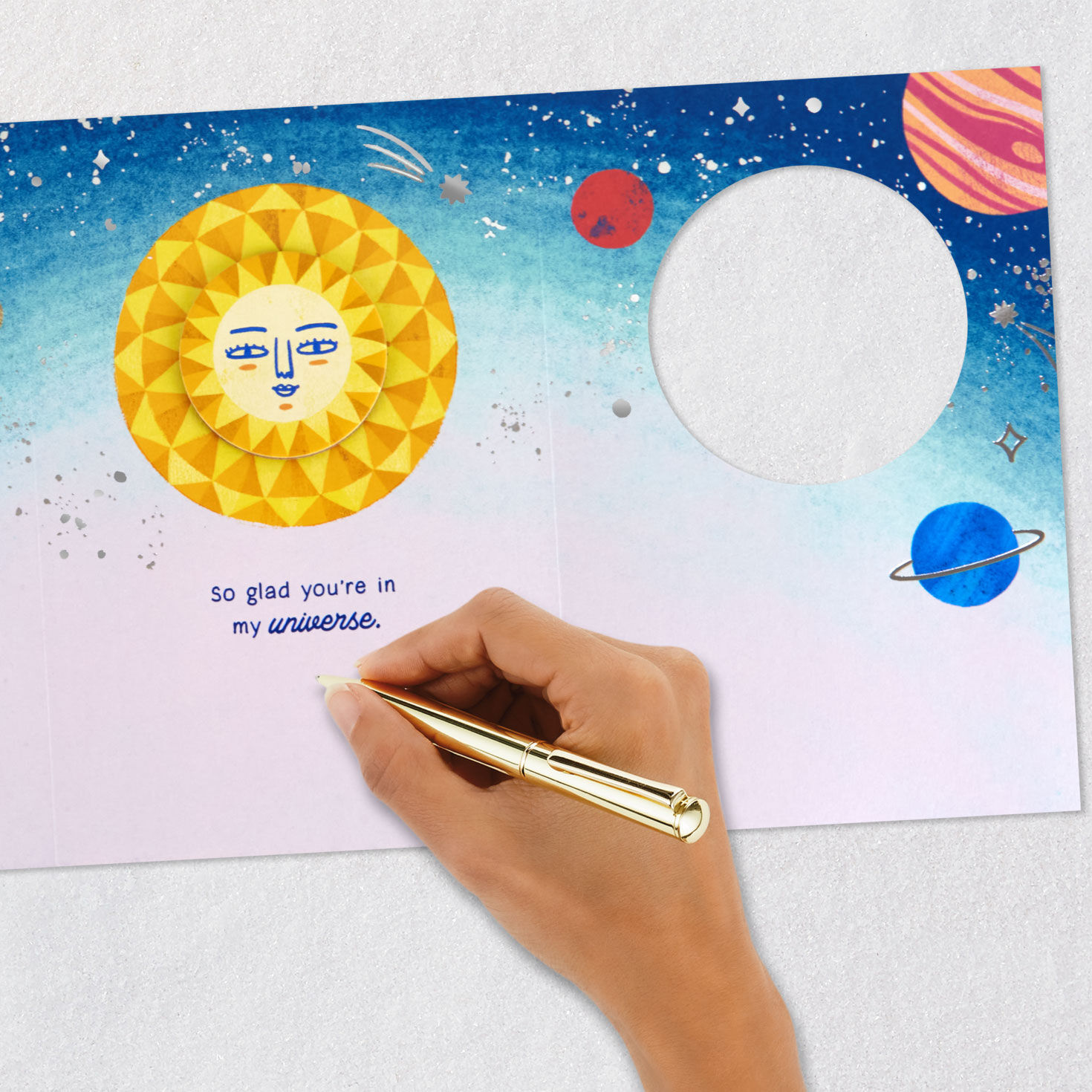 Glad You're in My Universe Birthday Card, , large image number 8