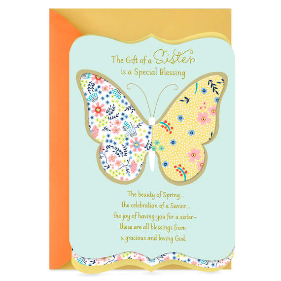 Special Blessing Religious Easter Card for Sister, , large image number 1