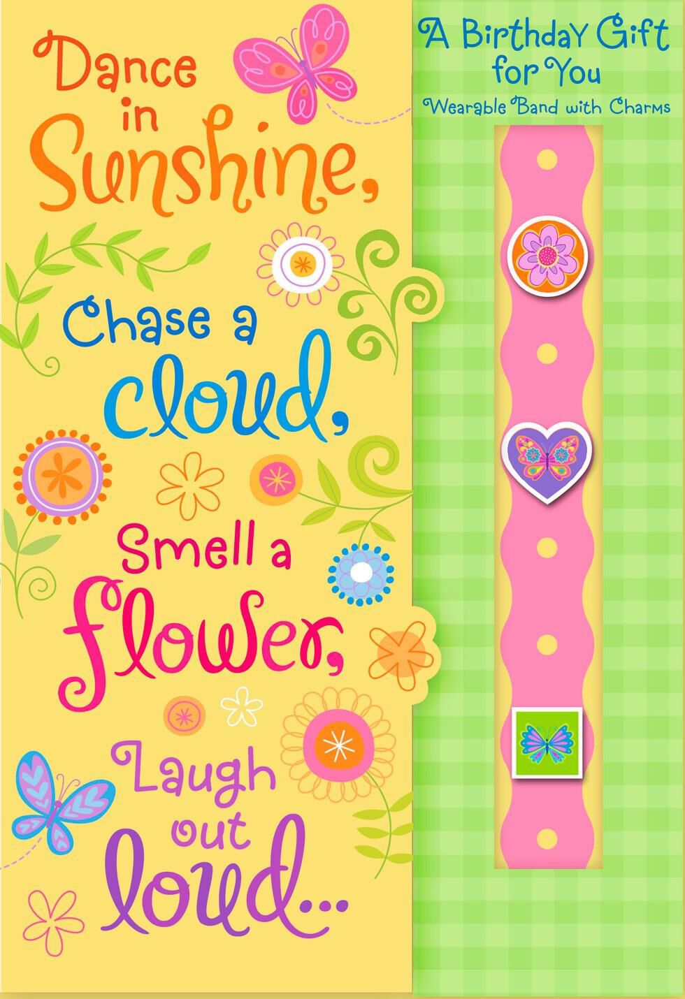 Find Some Happy Birthday Card With Removable Charm Bracelet