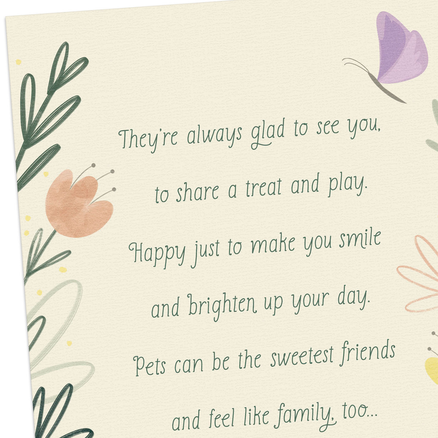 Butterflies and Flowers Pet Sympathy Card  image number 4