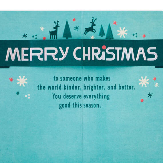 Kinder, Brighter, Better World Pop-Up Christmas Card, , large image number 2