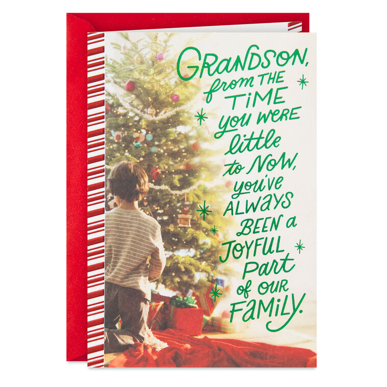 Grandson, Proud of the Good Person You Are Christmas Card