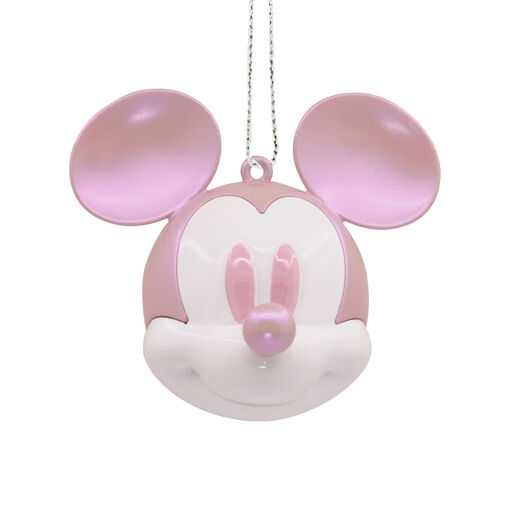 Disney 100 Years of Wonder Mickey Mouse Iridescent Pink Hallmark Ornament, 