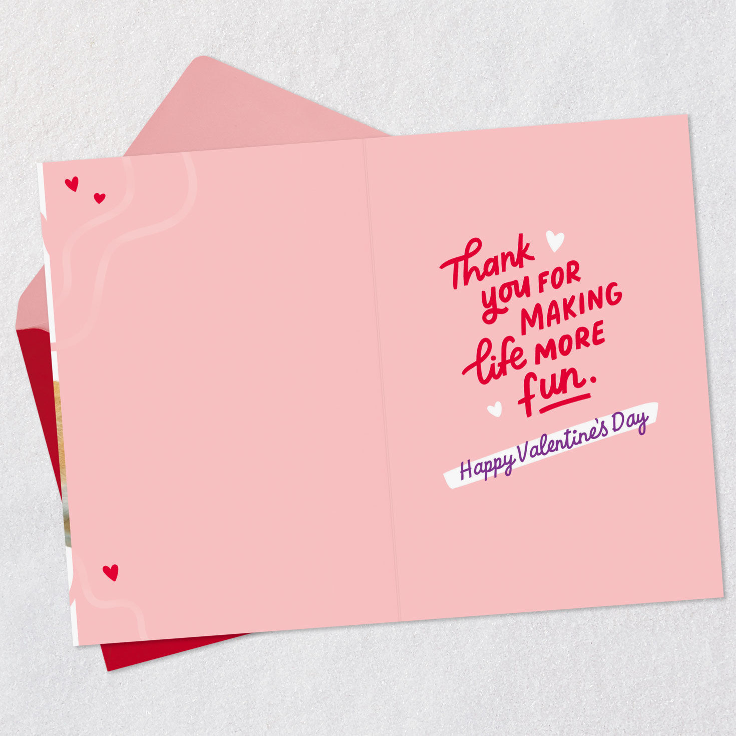 Playful Pups Valentine's Day Card Open card with envelope image number 3