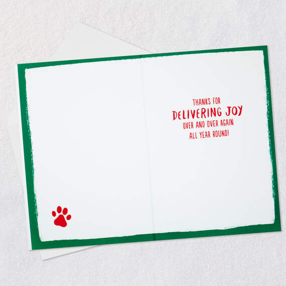 Thanks for Delivering Joy All Year Round Holiday Card for Newspaper Carrier, , large image number 3