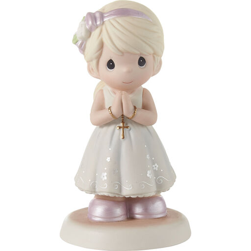 Precious Moments Blessings On Your First Communion Blonde Girl Figurine, 5.3", 
