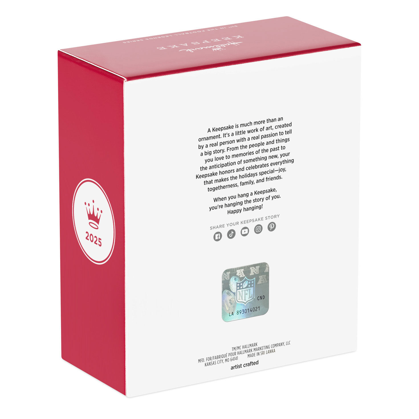 Philadelphia Eagles Jalen Hurts Keepsake Ornament package back image number 8