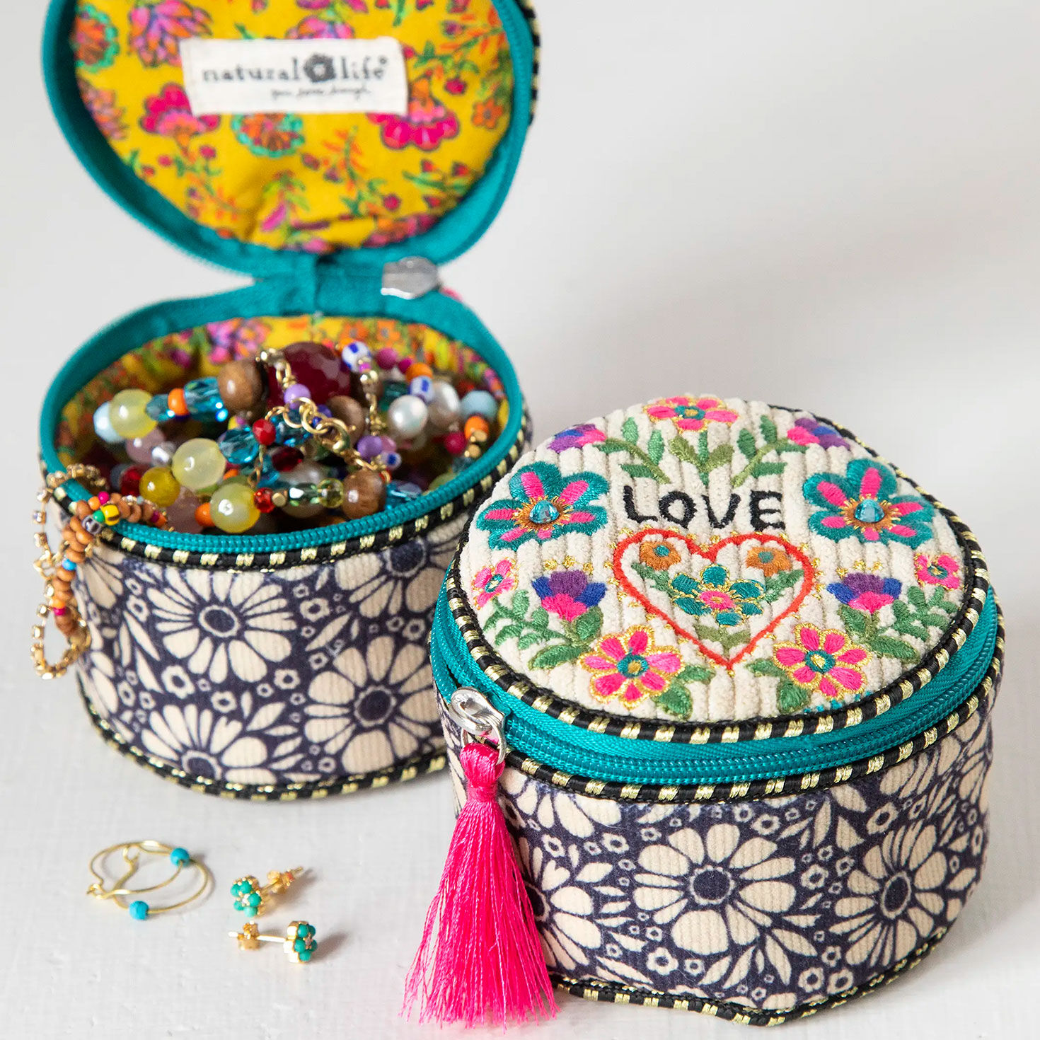 Natural Life Love Embroidered Jewelry Round for only USD 21.99 | Hallmark