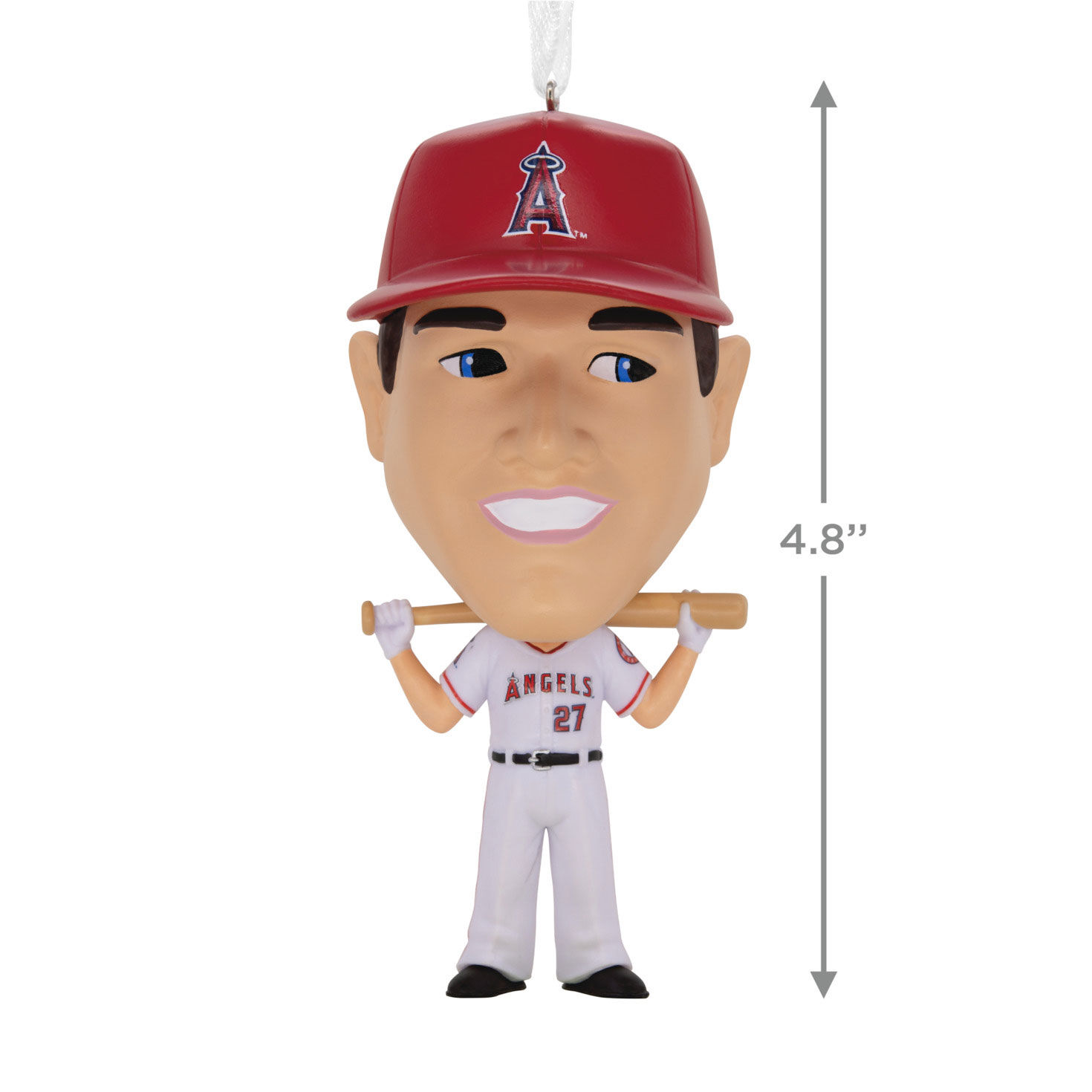 Angels Mike Trout Bobblehead Christmas Ornament measurement image number 3