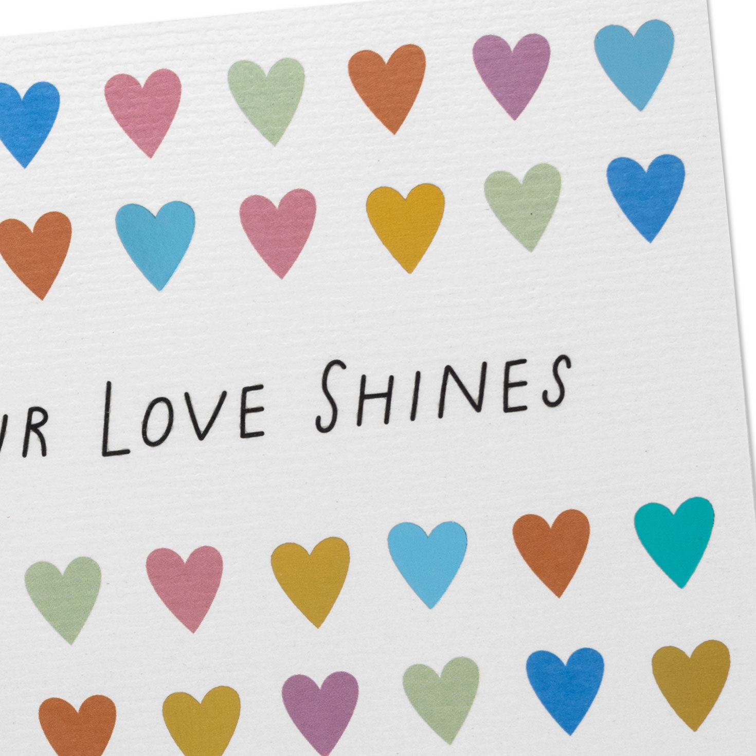 Rows of Rainbow Hearts Anniversary Card for Couple  image number 5