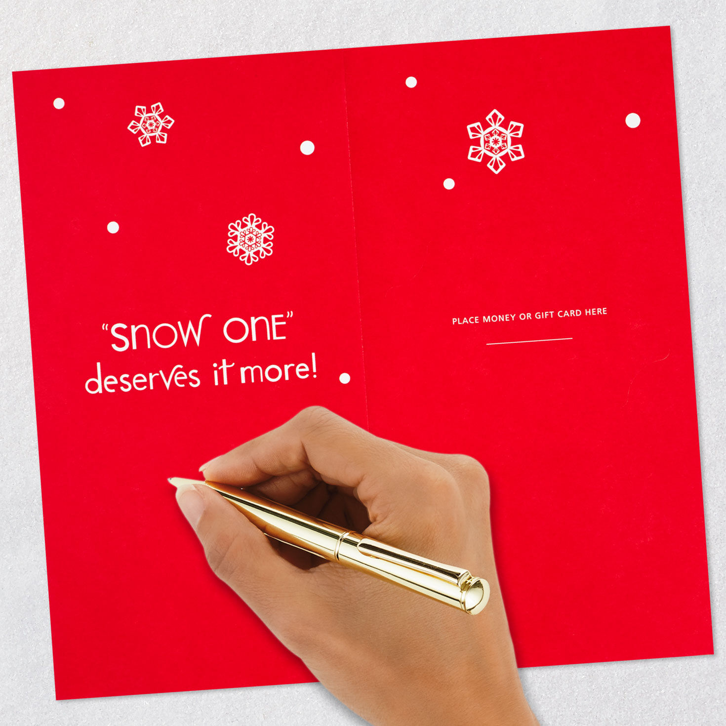 Snowman and Tree Christmas Money Card for Kids Signing card image number 7
