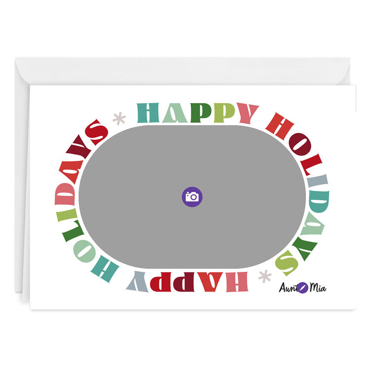 Colorful Block Letters Custom Holiday Card, , large image number 3