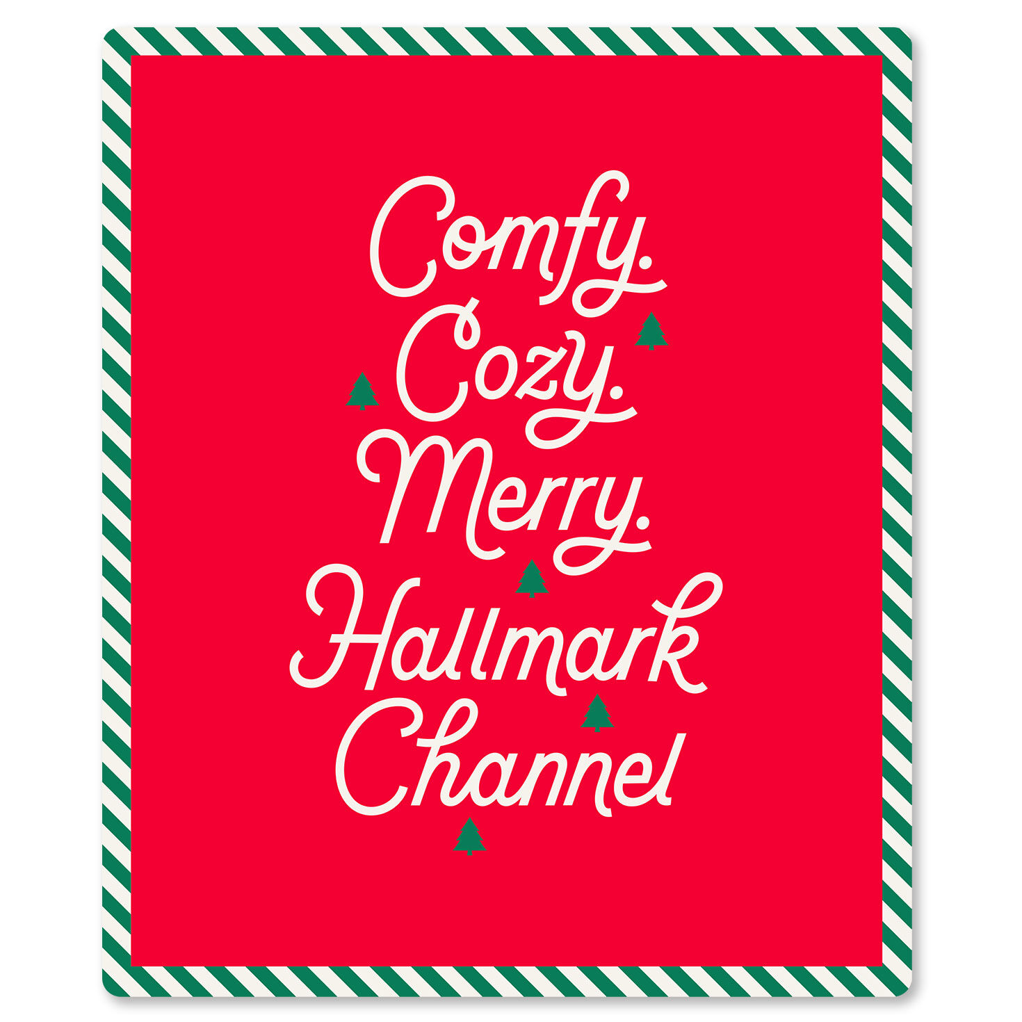 Comfy Cozy Merry Hallmark Channel Plush Blanket front flat image number 2