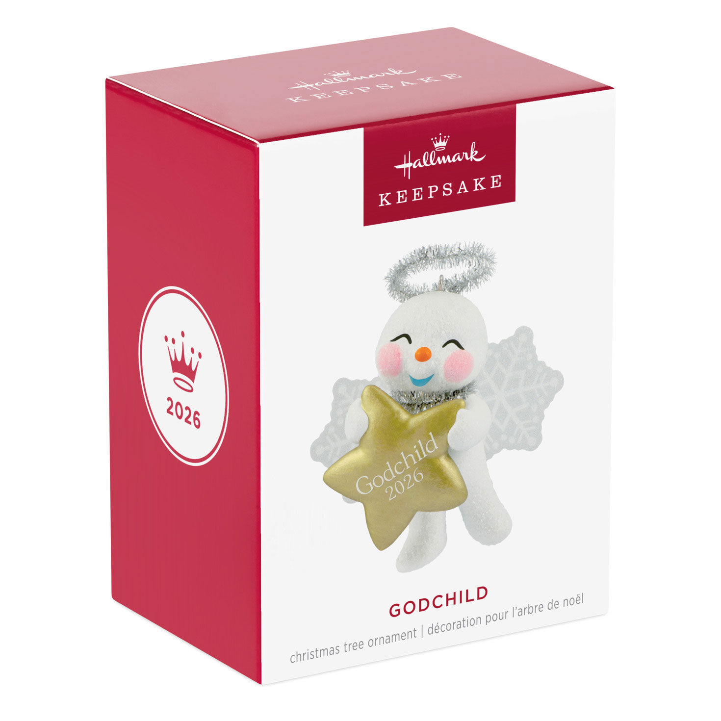 Godchild Angel Snowman With Star Keepsake Ornament package front image number 7