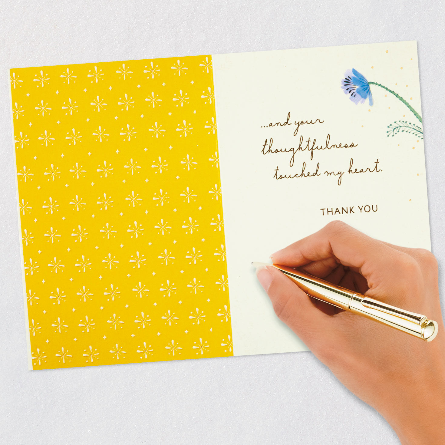 Wildflowers and Butterfly Thank-You Card Signing card image number 6