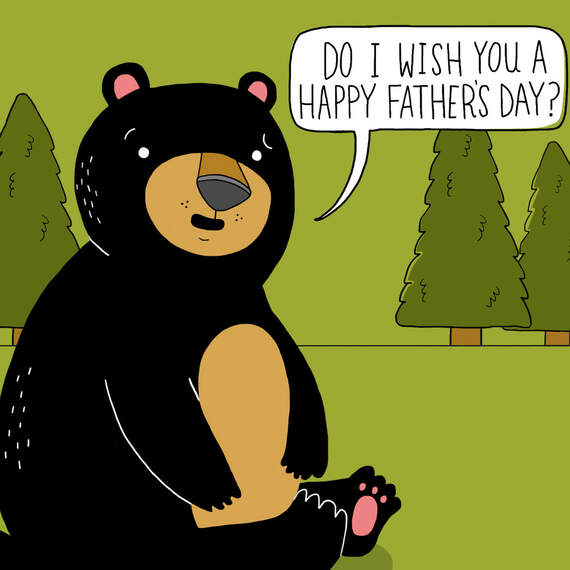 Bear Crap and Happy Wishes Funny Father's Day Card, , large image number 4