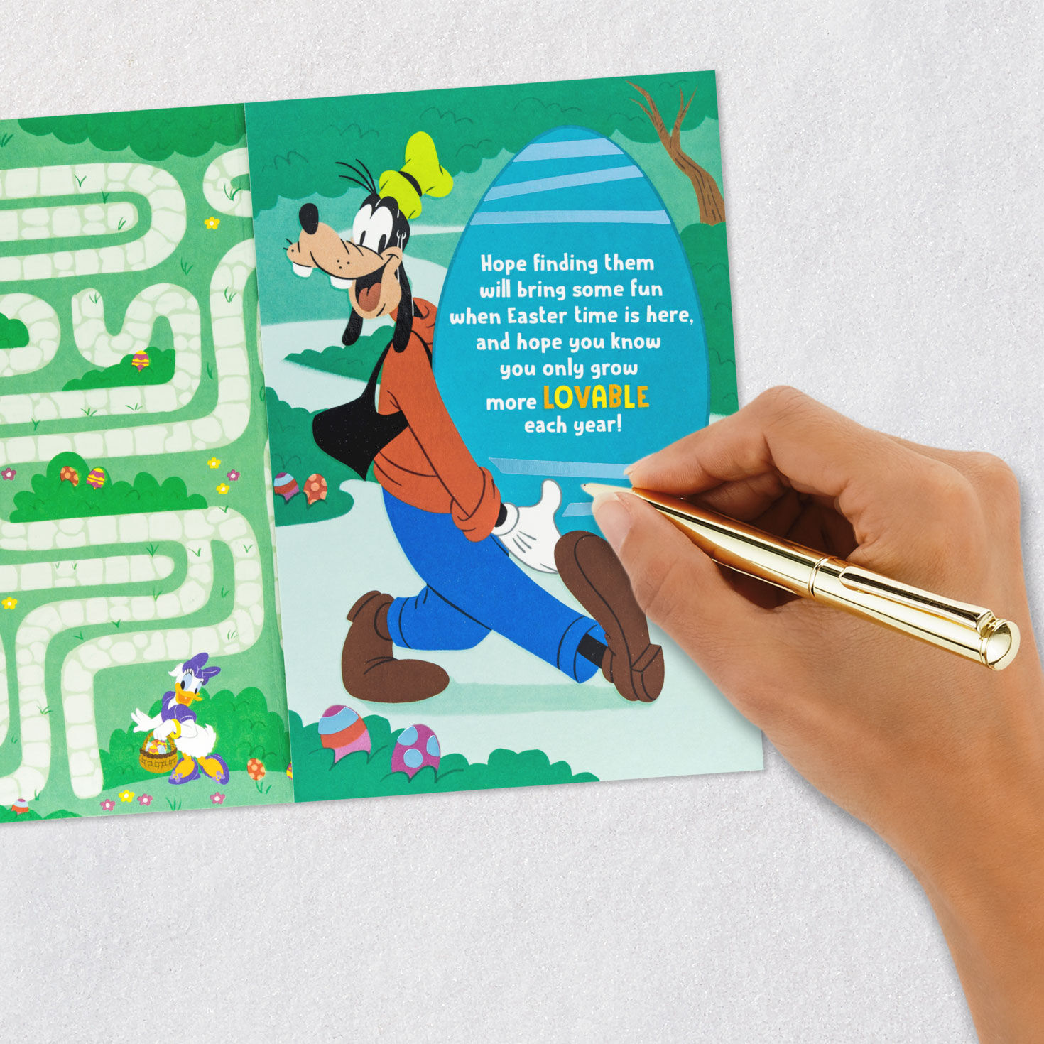 Mickey Mouse Egg Hunt Activity Easter Card and Maze Signing card image number 7