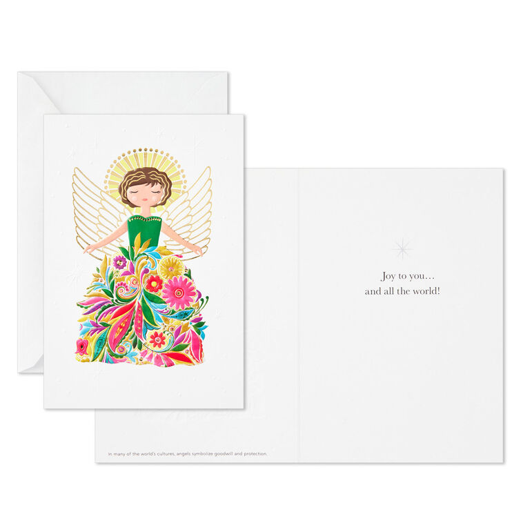Peaceful Angel UNICEF Boxed Christmas Cards Card Front with Sentiment image number 3