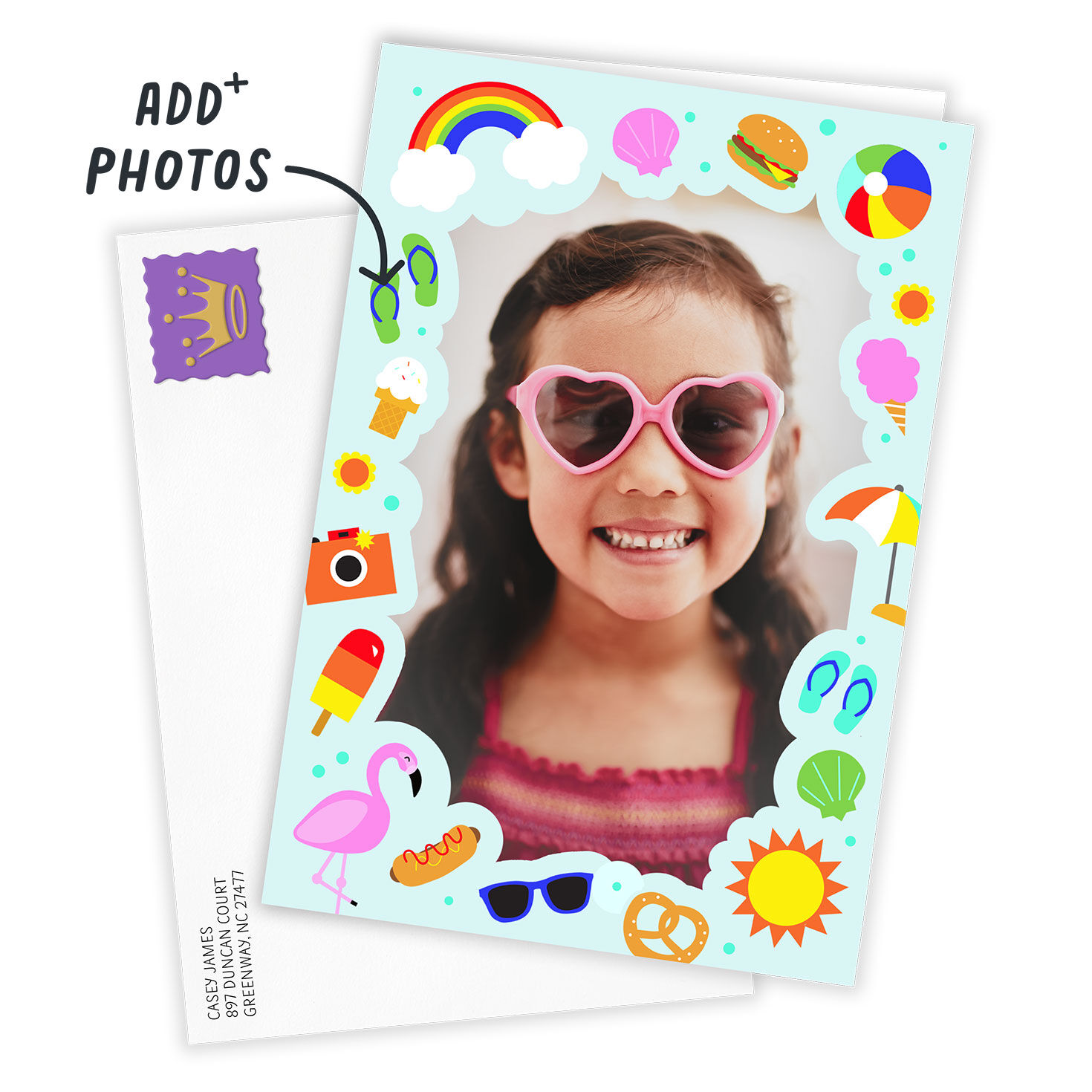 Summer Vacation Icons Custom Card for only USD 4.99 | Hallmark