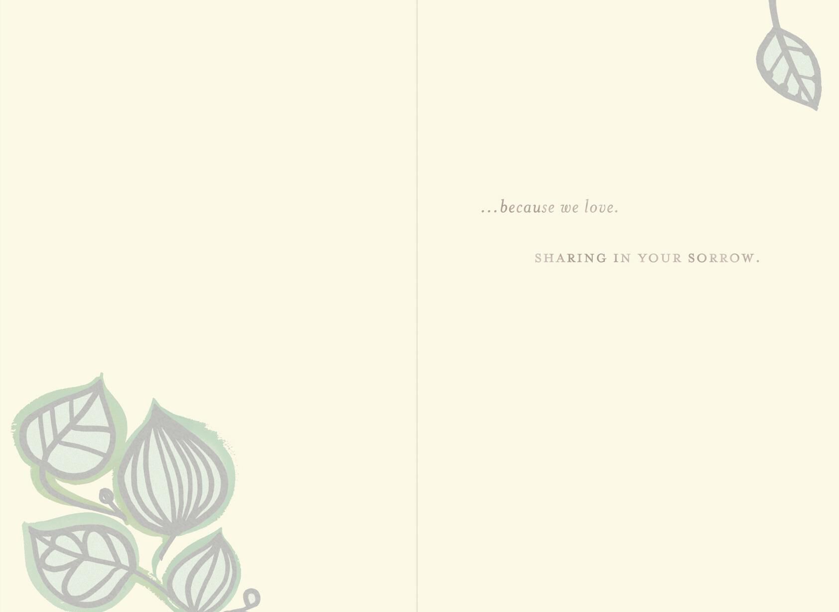Leaf Pattern We Love and Remember Sympathy Card