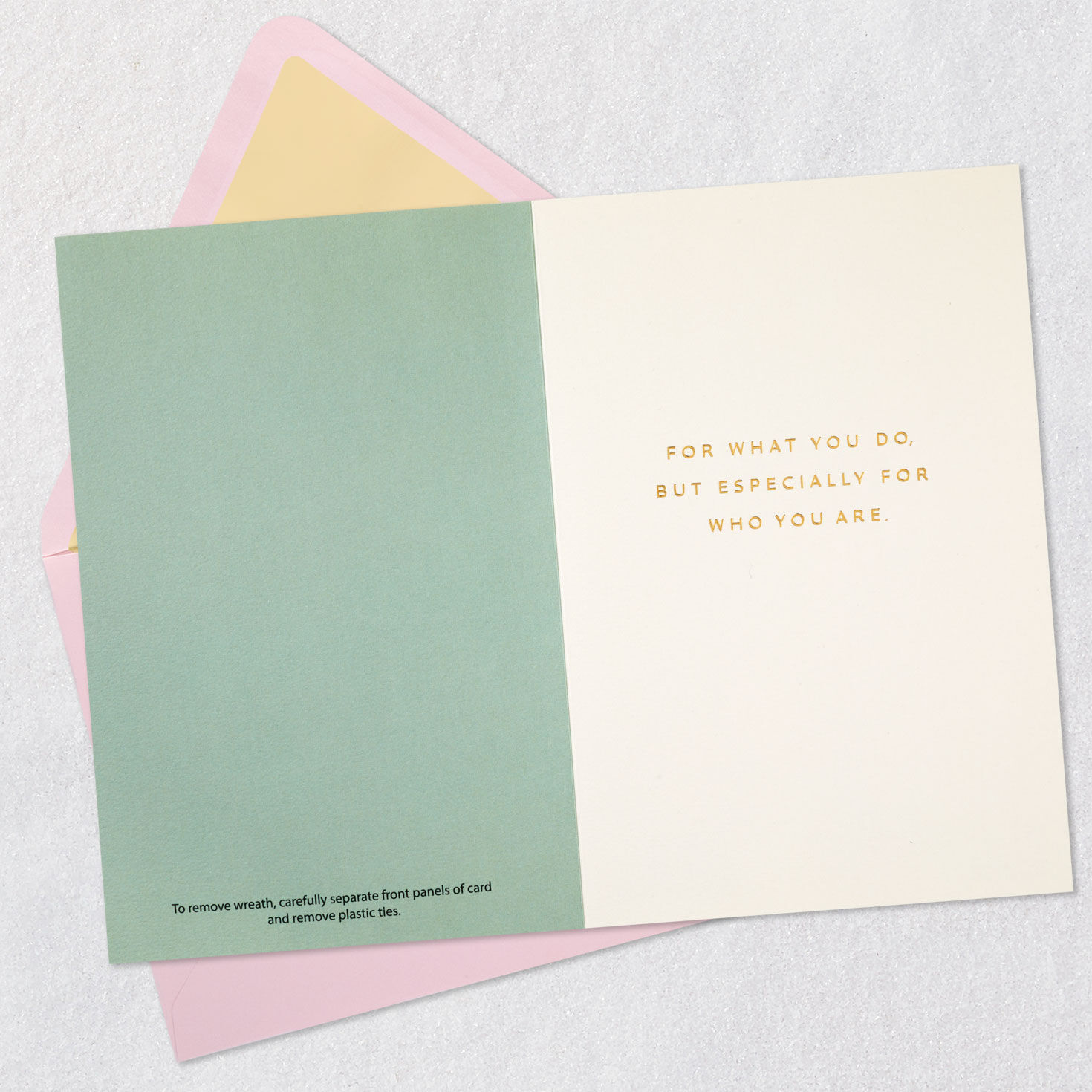 You Are Loved Floral Hoop Wreath Card Card Front with Sentiment image number 3