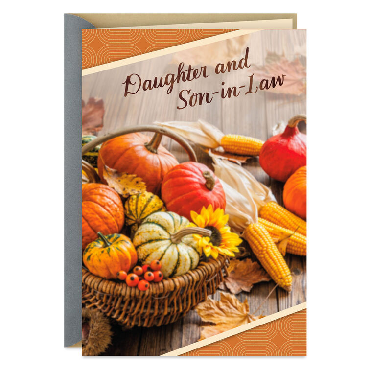 Grateful for the Two of You Thanksgiving Card for Daughter and Son-in-Law