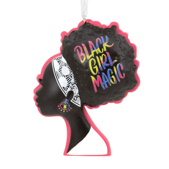 Mahogany Black Girl Magic Silhouette Hallmark Ornament, , large image number 1