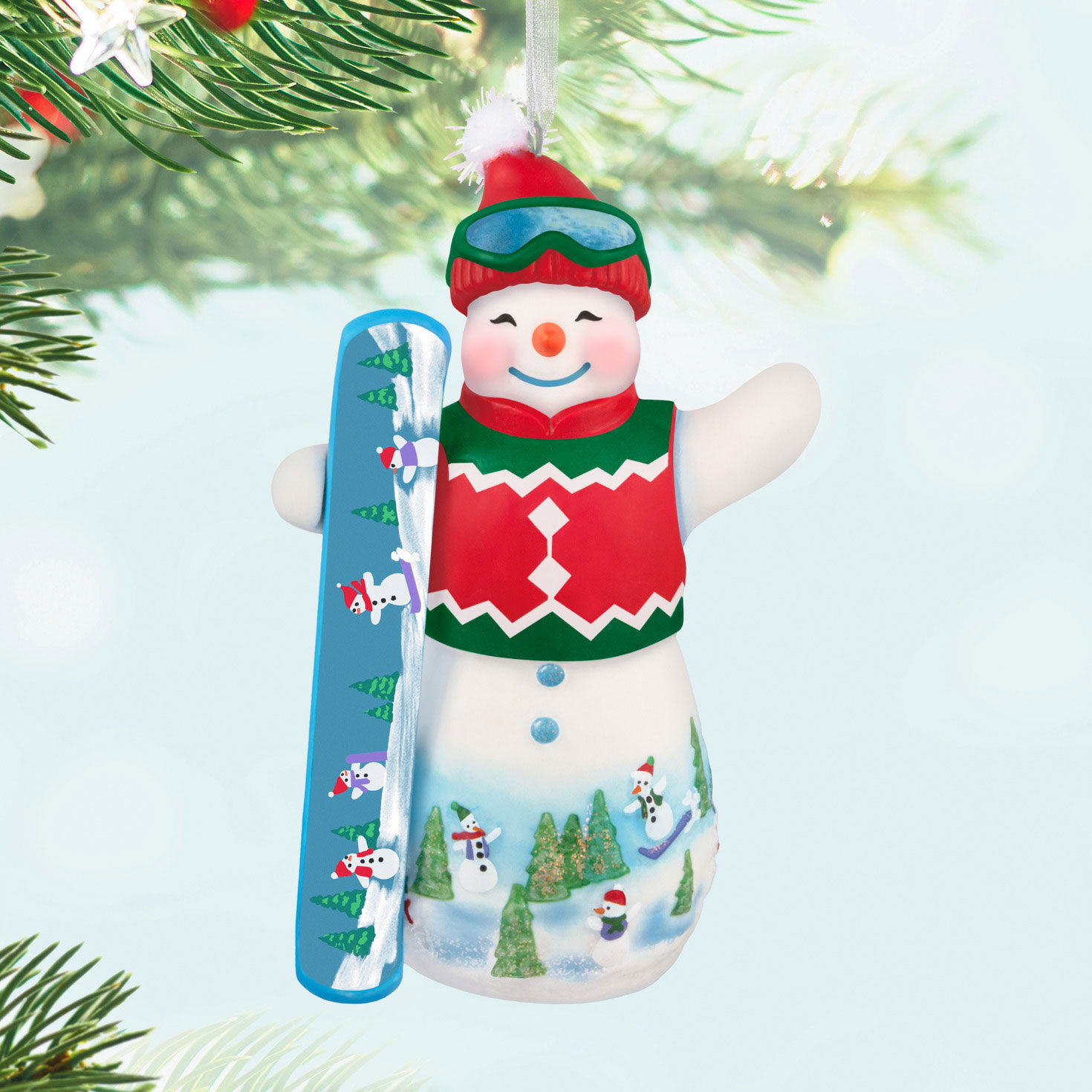 Snowtop Lodge Ollie U. Halfpipe Porcelain Ornament - Keepsake