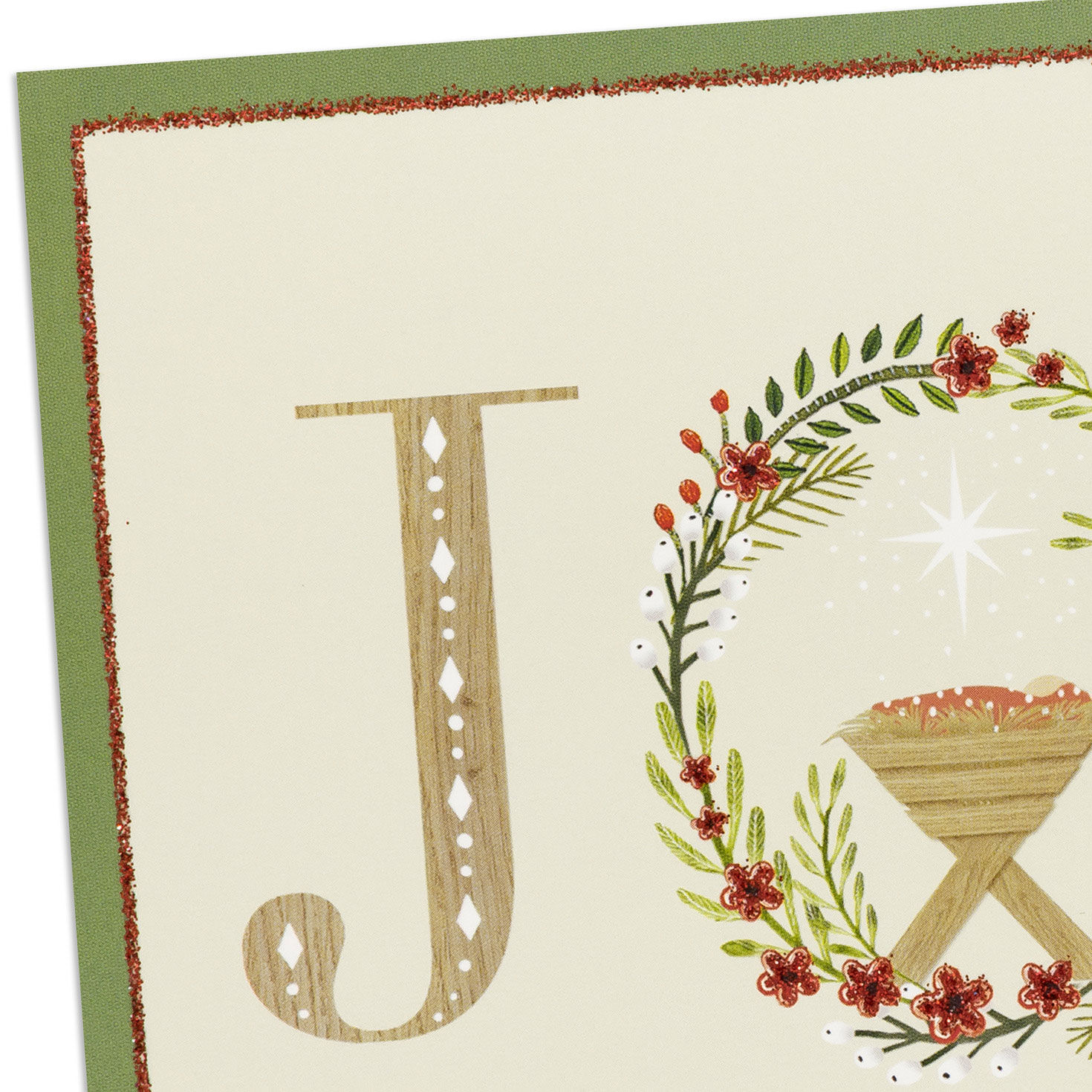 Joy Wreath DaySpring Religious Christmas Cards cover detail image number 5