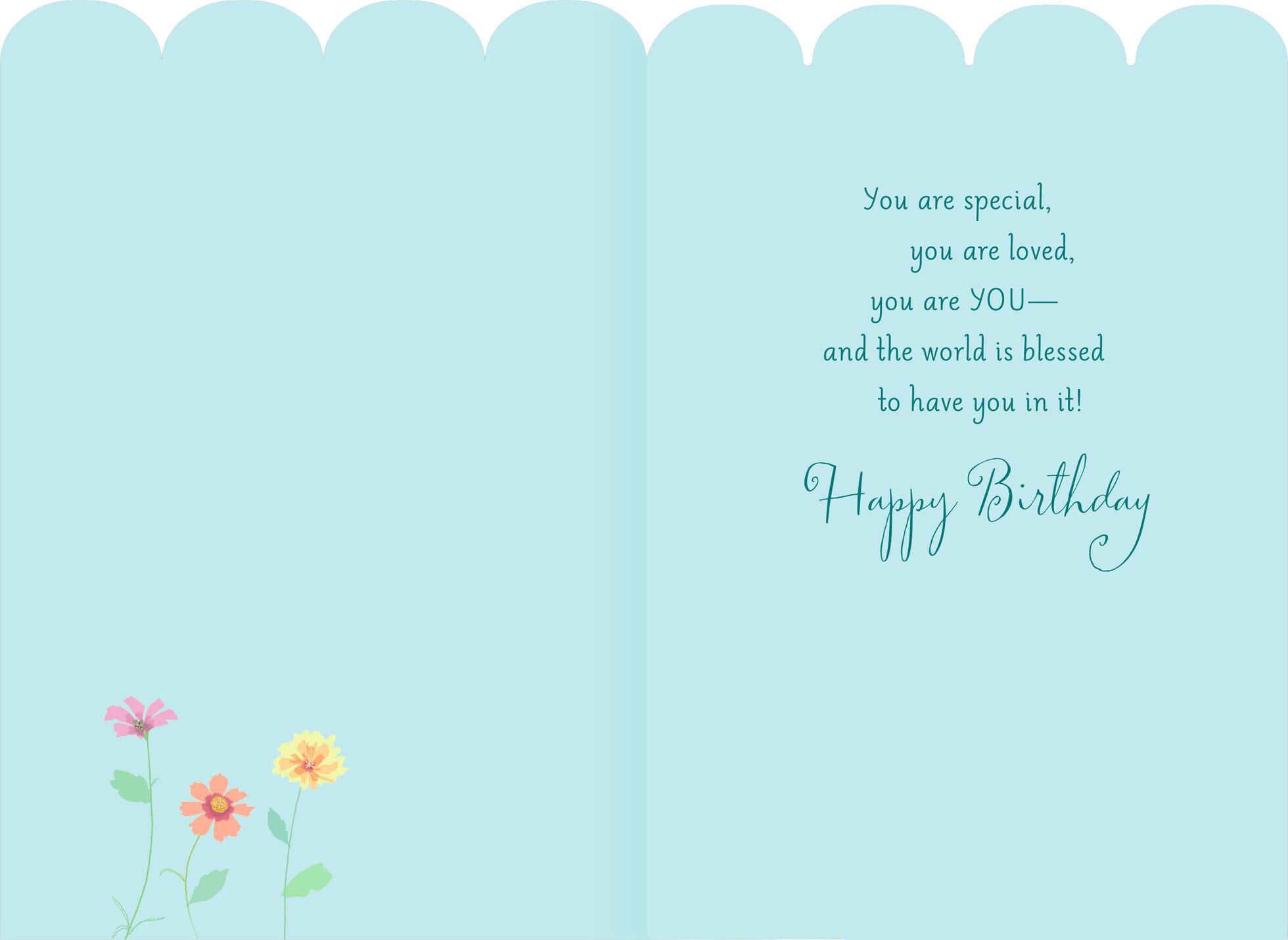 World Is Blessed to Have You Religious Birthday Card