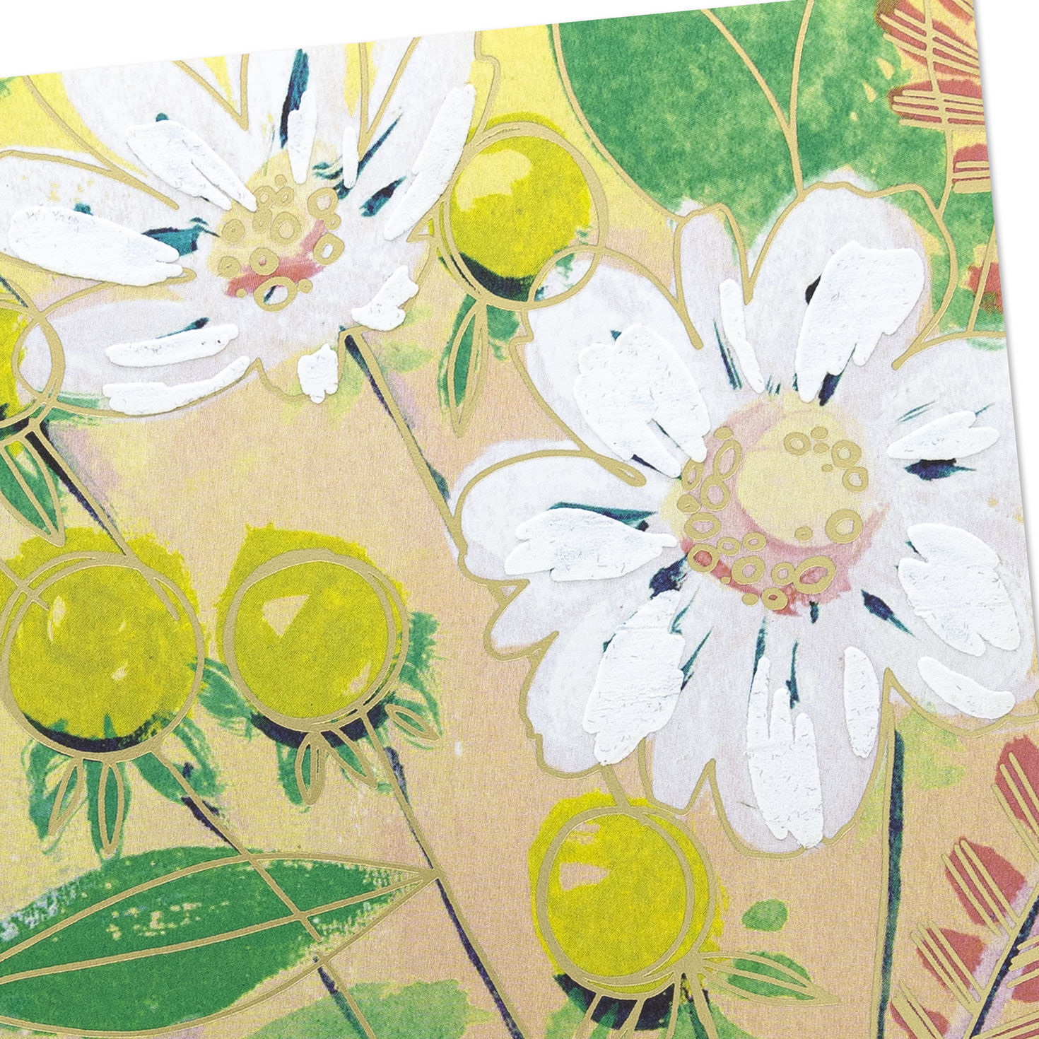 White Flowers in Vase Sympathy Card Card Front Detail image number 4