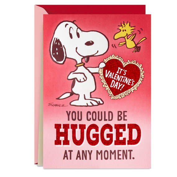 Peanuts® Snoopy and Woodstock Hug Funny Pop-Up Valentine's Day Card