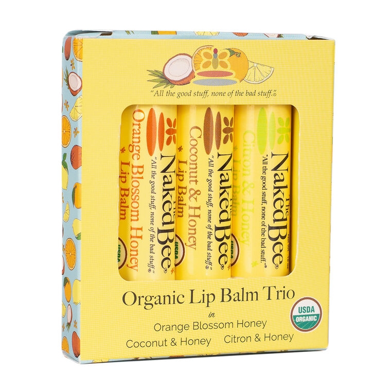 The Naked Bee Organic Lip Balm Trio