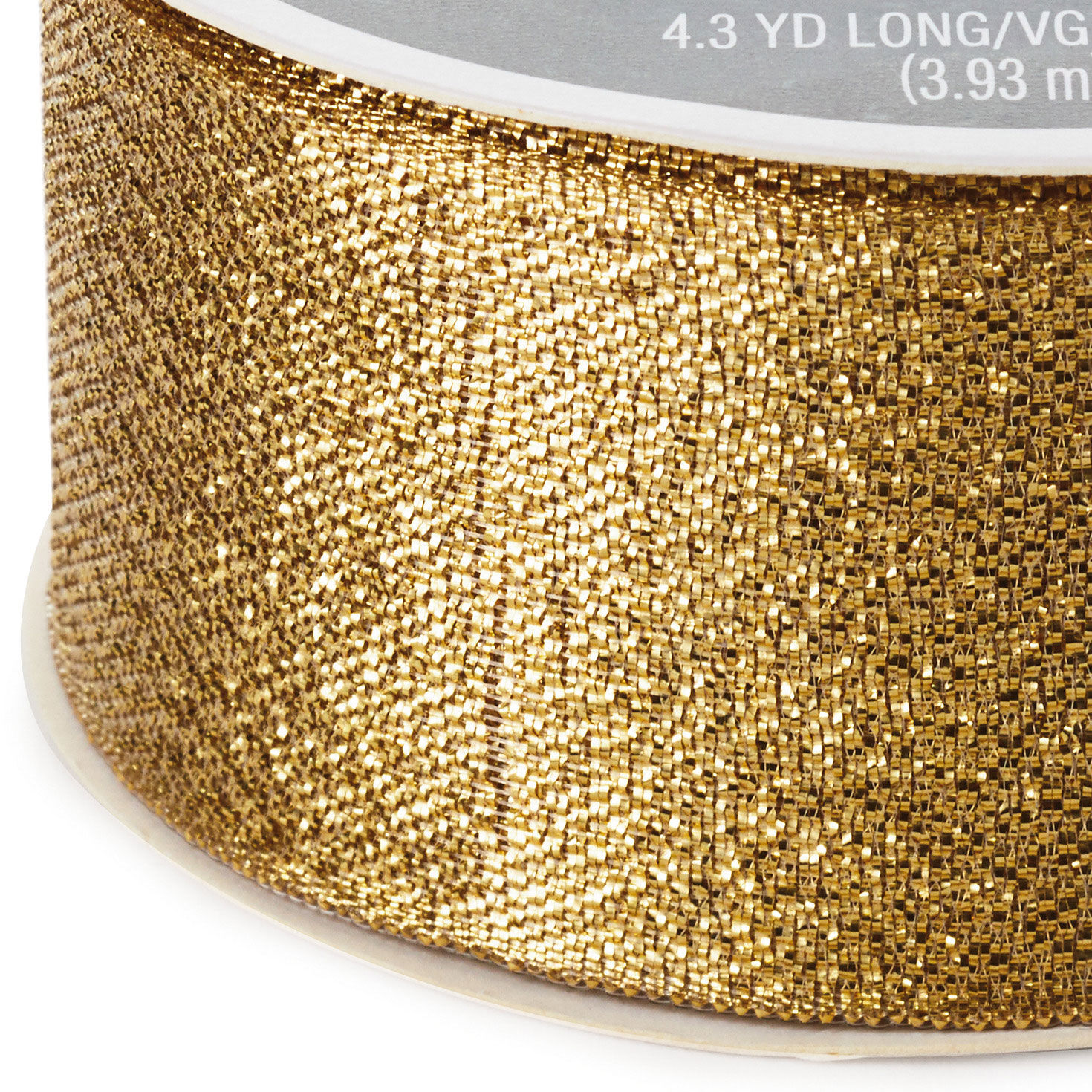 1 1/2" Gold Metallic Ribbon, Gold Metallic, large image number 3