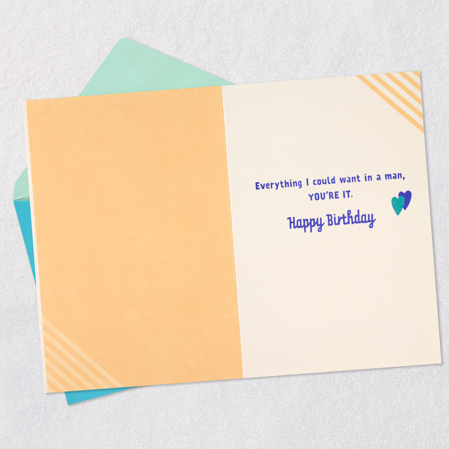 Chores and Food Icons Husband Birthday Card Open card with envelope image number 3