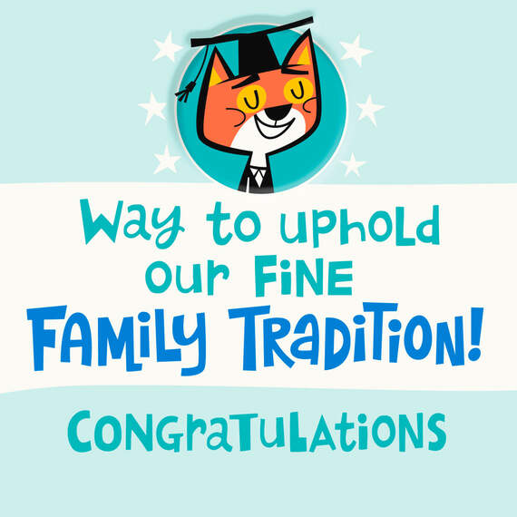 Family Tradition Funny Graduation Card for Grandson, , large image number 2