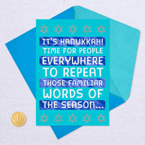 Words of the Season Funny Hanukkah Card, , large image number 5