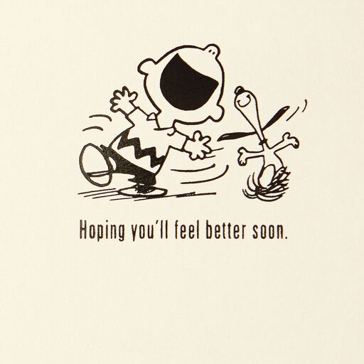Peanuts® Charlie Brown and Snoopy Sending Hugs Get Well Card, 