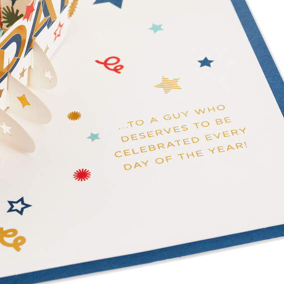 Celebrate Stars and Pennants 3D Pop-Up Father's Day Card, , large image number 3
